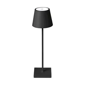 LAMPADA DA TAVOLO LED RICARICABILE SIMILE POLDINA TOUCH DIMMER NERA - Foto 1 di 7