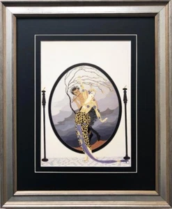Erte ""Mujer y Sátiro"" Nuevo Estampado PERSONALIZADO Diseño Art Deco - Imagen 1 de 3