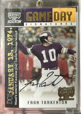 2000 Playoff FRAN TARKENTON Game Day On Card Auto /75 Vikings HOF Rare 🔥🔥 - Image 1 of 3