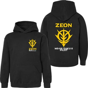 Zeon MS-06 ZAKU II Pilot Mobile Suit Gundam Youth Hoodie Shirt Hooded Sweatshirt - Picture 1 of 4