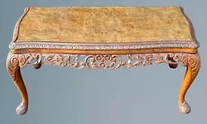 Queen Anne Burr Walnut Coffee Table - Picture 1 of 10