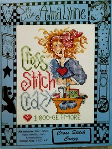 kit Alma Lynne 015 CROSS STITCH CRAZY 28ct 4x5.5"  2001 Open Content Intact - Picture 1 of 6