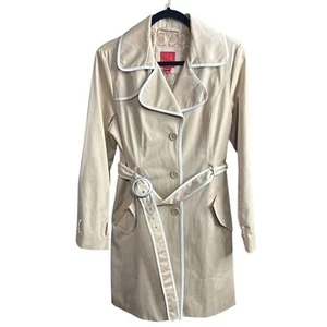 ESPRIT Vintage Beige Trench Coat with Belt Size Small - Picture 1 of 16