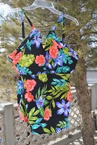 Size 18 Woman's Ruby Ribbon Bali Tankini Swim Top #1601 Tropical Delight Floral - Picture 1 of 21
