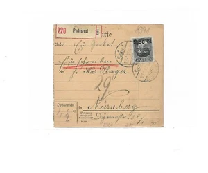 Bayern / PERLESREUT 17.5.20 2 x Gitter-Stempel auf Einschr.-Paketkarte m. 176A  - Bild 1 von 2