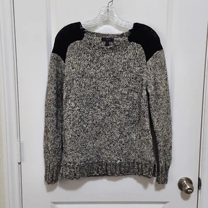 J. Crew Women's S Wool Mohair Blend Marled Colorblock Chunky Sweater Preppy Cozy - Picture 1 of 5