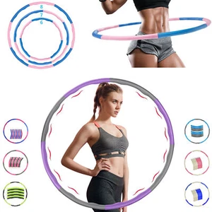 PROFESSIONAL HULA HOOP WEIGHTED COLLAPSIBL FITNESS EXERCISE MASSAGER ABS WORKOUT - Picture 1 of 14