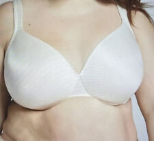 Cacique Bra Full Coverage White Smooth Underwire Lane Bryant Lightly Lined 50DD