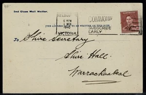 1940 White head & Co postal que va Intrastate pagando la tarifa correcta de primera clase. - Imagen 1 de 2