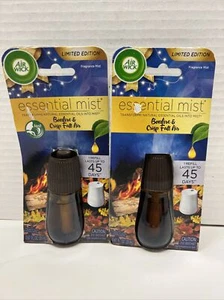 Lot Of 2 Air Wick Essential Oil Mist Refills Bonfire & Crisp Fall Limited Ed. - Picture 1 of 2