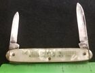 Camco USA 572 Pen Knife, Pearloid Handles,  Selig Chemical Ind. Advertising "