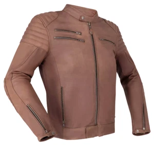Richa Men's Charleston Tan Brown Leather Motorcycle Jacket New - Picture 1 of 6