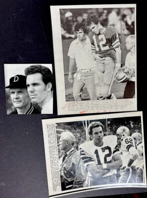 Lot of 3 Press Photo Dallas Cowboys Roger Staubach Super Bowl Tom Landry 1970's - Image 1 of 4