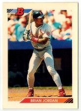 Topps- 1992 Bowman Brian Jordan #464- Rookie Card- St. Louis Cardinals