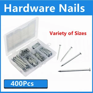 400Pcs Hardware Nails for Hanging Pictures Assorted Kit up to 2-Long Picture - Picture 1 of 8