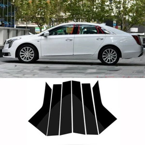Black Pillar Trim For Cadillac XTS 2013-2019 6P Set Door Cover Piano Post decor - Imagen 1 de 5