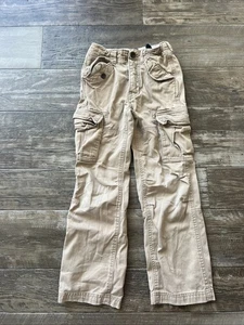 VINTAGE Gap Pants Youth Boy Slim Size 8 Cargo Utility Baggy Kahki Y2K - Picture 1 of 6