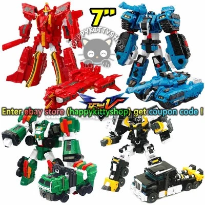 Tobot V Galaxy Detectives Transform Robot Figure Tank Beast Trail Car Truck Toys - Image 1 of 4