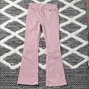 Abercrombie & Fitch Pink High Rise Flare Jeans girls size 9/10 - Picture 1 of 4