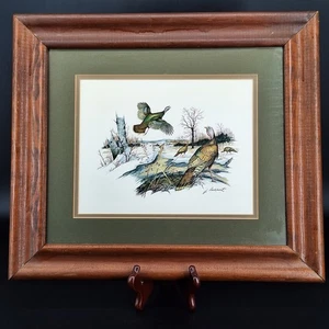 Alter Vintage Vogel Druck von James Lockhart Truthähne 15,5" x 17,75" gerahmt - Bild 1 von 11