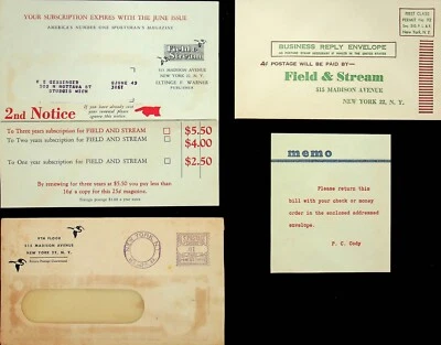 Revista Field & Stream 1949 publicidad, segunda renovación y tarjeta de devolución-E11-G-2 Foto 1 de 4