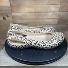 Crocs Kadee Flats Womens Size 6 Leopard Slip On Sandals Cutout Rubber Shoes