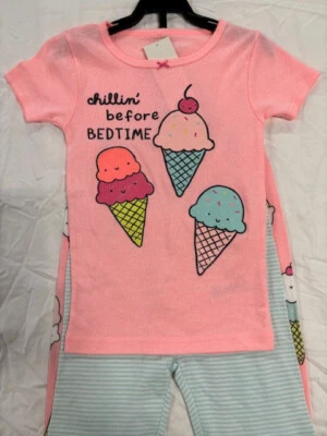 CONJUNTO DE PIJAMA CARTERS GIRLS 3 PEÇAS CHILLIN ANTES DE DORMIR (PÊSSEGO/AQUA 5) NOVO COM ETIQUETAS - Imagem 1 de 3