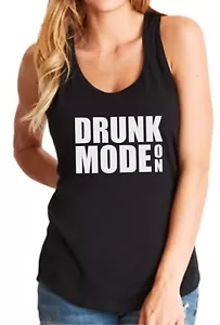 Womens Tank Top Drunk Mode ON T Shirt Vacay Vacation T-Shirt Oktoberfest Funny - Picture 1 of 11