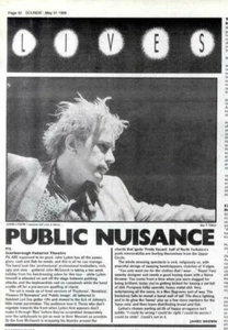 31/5/86PT32 Black & White Picture 4x7 John Lydon - Picture 1 of 1