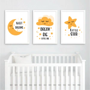 Impresiones de guardería bebé niños sala de juegos niños arte de pared niñas niños A3 A4 A5 #07 - Imagen 1 de 12