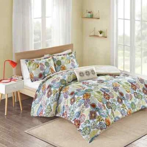 BEAUTIFUL BRIGHT PINK BLUE AQUA TEAL PURPLE GREEN GIRLS POLKA DOT COMFORTER SET  - Picture 1 of 2