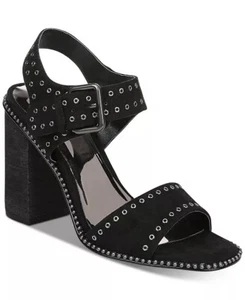 Sandalias Carlos By Carlos Santana Nelli negras con tachuelas y ojales. Talla 9,5 ¡NUEVO EN CAJA! - Imagen 1 de 12