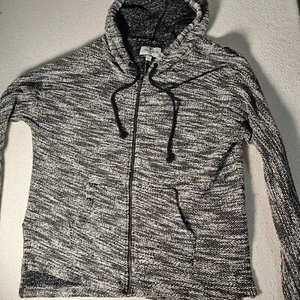 American Eagle Outfitters Full Zip Hoodie Hooded Sweatshirt Women L Heather Gray - Picture 1 of 10