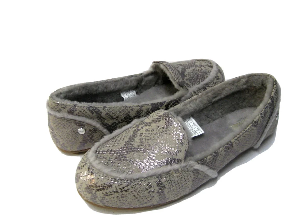 UGG HAILEY METALLIC SNAKE WOMEN SHOES SUEDE SLIVER US 9.5 /UK 7.5 /EU 40.5 - Image 1 of 4