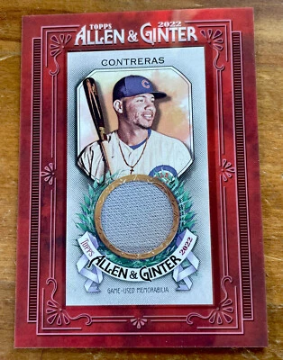 2022 Topps Allen & Ginter Willson Contreras  Framed Mini Relic Free Shipping - Image 1 of 2