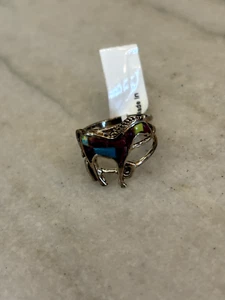 Turquoise Inlayed Southwest Style 925 Sterling Silver Ring Size 6.5 - Bild 1 von 3