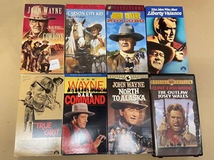 Lot of 8 VHS Tapes Western Movies - John Wayne, Roy Rogers, Eastwood - Bild 1 von 9