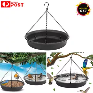 Waterproof Large Hanging Bird Bath Tray Outdoor Wild Bird Feeder for Garden Yard - Picture 1 of 7