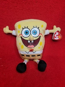 TY Beanie Babys 8 Zoll SpongeBob Schwammkopf 8 Zoll Plüschtier Stofftier Bester Tag aller Zeiten! - Bild 1 von 6