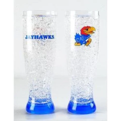 Kansas Jayhawks - 16oz Flared Pilsner Freezer Glass Cover