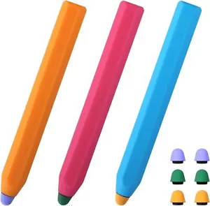 3x gumowy rysik z ekranem dotykowym z 6 wymiennymi końcówkami do tabletu dziecięcego - Zdjęcie 1 z 8