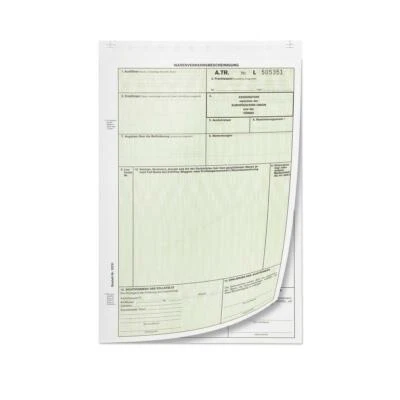 50 x A.TR. / Formular ATR Warenverkehrsbescheinigung Vordruck Einzelsatz 821601