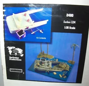 VERLINDEN 1:35 SUNKEN LCM LANDING CRAFT MECHANIZED WWII PACIFIC RESIN KIT 2480 - Picture 1 of 3
