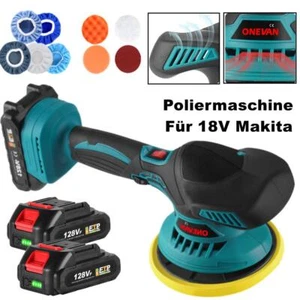 Exzenter Poliermaschine Akku Auto Polierer Poliergerät 150mm Politur+ 2xAkku Set - Bild 1 von 17