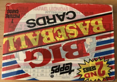 Topps Big 2nd Series Pack 1988 Rafael Belliard Pirates mostrando las esquinas rasgadas superiores Foto 1 de 2