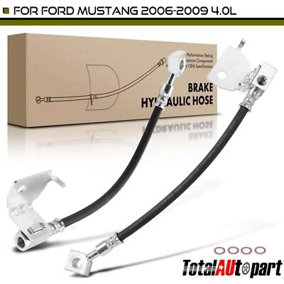 Mangueira hidráulica de freio 2 peças para Ford Mustang 2006-2009 V6 4.0L traseira esquerda e direita - Imagem 1 de 4