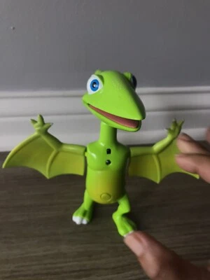 Tren de dinosaurios PEQUEÑO PTERANODON INTERACTIVO Dino verde juguete parlante 7" PBS Foto 1 de 2