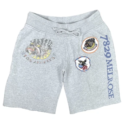 Pantalones Cortos de Sudadera Vintage Y2K Ed Hardy Corte Talla Pequeña Gris Ropa de Salón Atletismo Foto 1 de 4