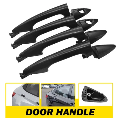 Conjunto de manija de puerta exterior exterior 4 piezas para Hyundai Accent 2012-2017 Foto 1 de 4