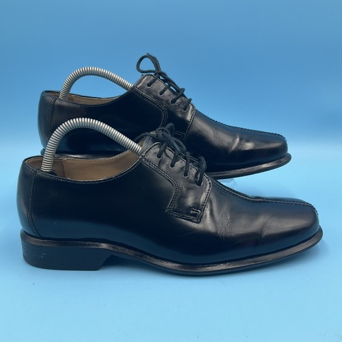Scarpe formali Clarks da uomo in pelle nera con lacci UK 8